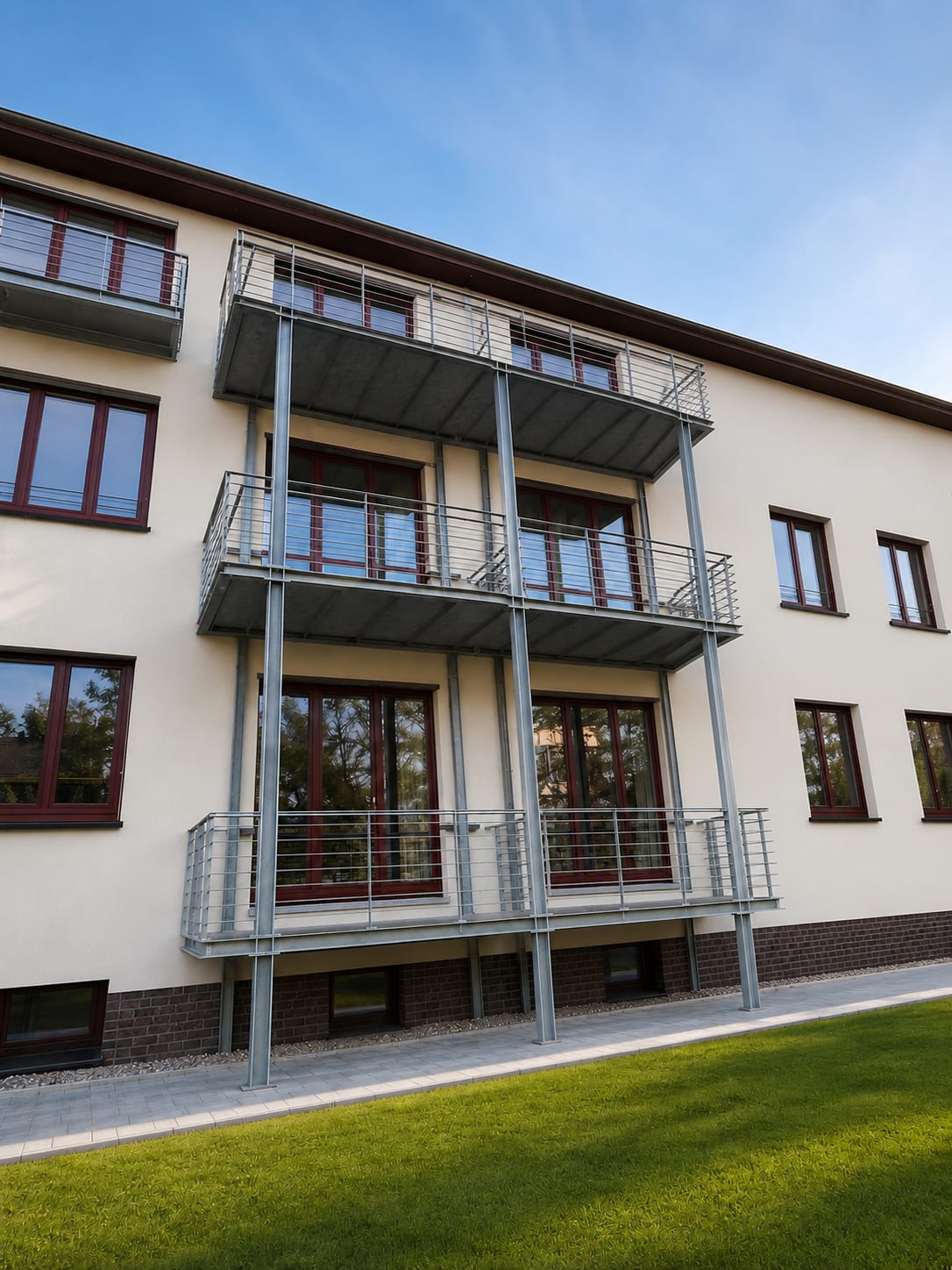 Vorstellbalkon-Anlage aus Stahl